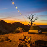 Luci Solar String Lights + Detachable Power Hub: White 44'